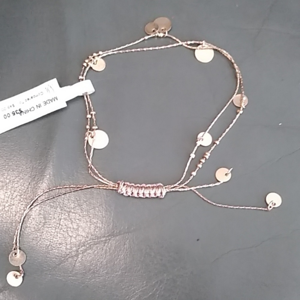 Adjustable gold anklet/lg bracelet